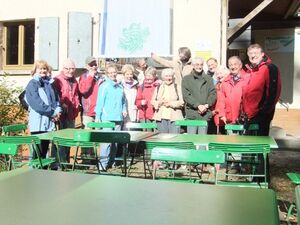 Die Wandergruppe am Hirzeckhaus