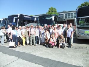 Die Reisegruppe bei der Ankunft in Koblenz