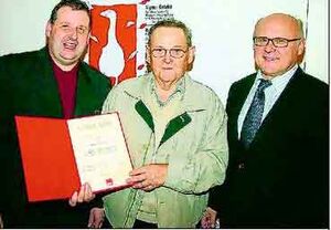 Unser Foto zeigt Jürgen Nelson, Richard Keiber und Heinz Schmitt (von links).