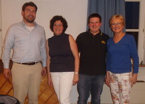 Auf dem Bild: Thomas Hitschler (MdB), Elke Bolz, Daniel Bambauer, Barbara Schleicher-Rothmund (MdL)