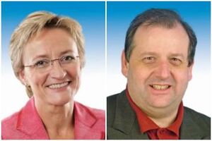 Barbara Schleicher-Rothmund und Jürgen Nelson. Fotos: SPD-Kreisverband Germersheim